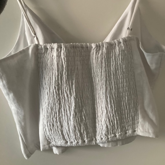 Cute Cropped White Cami - Picture 3 of 4